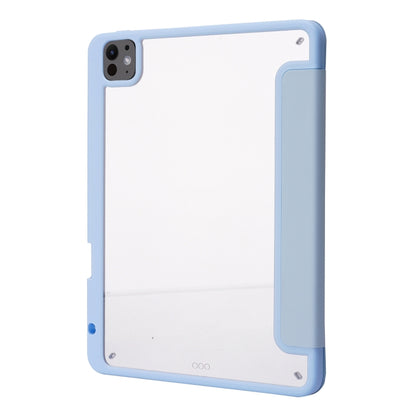 For iPad Pro 11 2024 Deformation Transparent Acrylic Leather Tablet Case(Light Blue) - iPad Pro 11 2024 Cases by buy2fix | Online Shopping UK | buy2fix