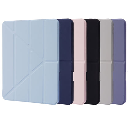 For iPad Air 11 2024 Deformation Transparent Acrylic Leather Tablet Case(Grey) - iPad Air 11 2024 Cases by buy2fix | Online Shopping UK | buy2fix