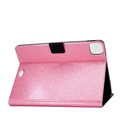 For iPad Pro 11 2024 Varnish Glitter Powder Smart Leather Tablet Case(Pink) - iPad Pro 11 2024 Cases by buy2fix | Online Shopping UK | buy2fix