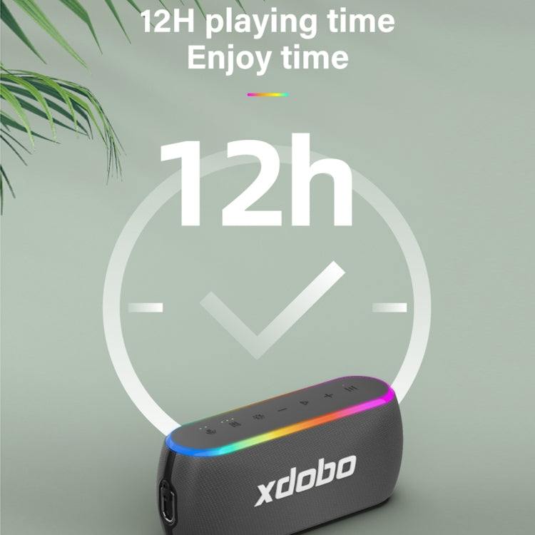 Xdobo X8 III BT5.3 IPX7 Wireless Speaker with RGB Light, Support Bluetooth/TF Card/USB/AUX(Grey) - Desktop Speaker by XDOBO | Online Shopping UK | buy2fix