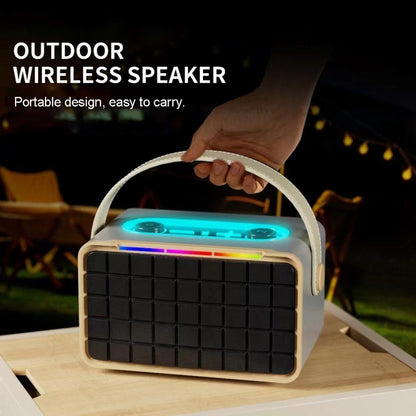 NewRixing NR8801 15W Portable Outdoor Bluetooth Speaker TWS Stereo Speaker(Gray) - Desktop Speaker by NewRixing | Online Shopping UK | buy2fix