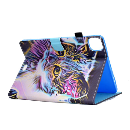 For iPad Pro 11 2024 Colored Drawing Sewing Smart Leather Tablet Case(Colorful Cat) - iPad Pro 11 2024 Cases by buy2fix | Online Shopping UK | buy2fix