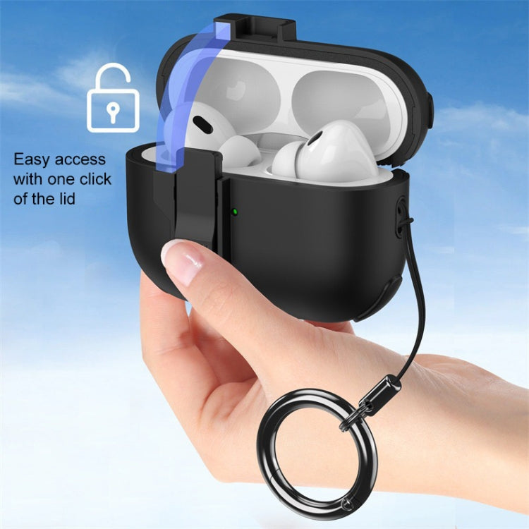 For AirPods Pro 2 Mechanical Switch Lock Bluetooth Earphone Protective Case(Blue) - For AirPods Pro 2 by buy2fix | Online Shopping UK | buy2fix