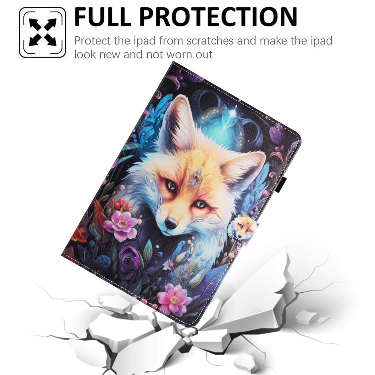 For iPad Pro 11 2024 Painted Litchi Leather Sewing Smart Tablet Case(Fox) - iPad Pro 11 2024 Cases by buy2fix | Online Shopping UK | buy2fix