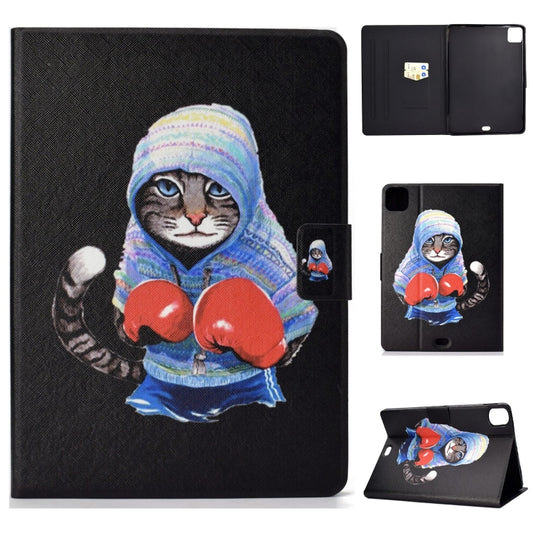 For iPad Pro 11 2024 Voltage Colored Drawing Smart Leather Tablet Case(Boxing Cat) - iPad Pro 11 2024 Cases by buy2fix | Online Shopping UK | buy2fix