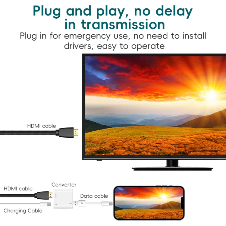 XM006 1080P iOS10.0 HDMI Mobile Phone AV Adapter(White) - Converter by buy2fix | Online Shopping UK | buy2fix