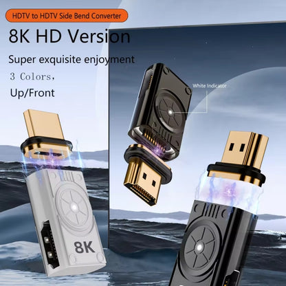 8K 60Hz HDTV to HDTV Side Bend Magnetic Converter(Sliver Left Bend) - Converter by buy2fix | Online Shopping UK | buy2fix
