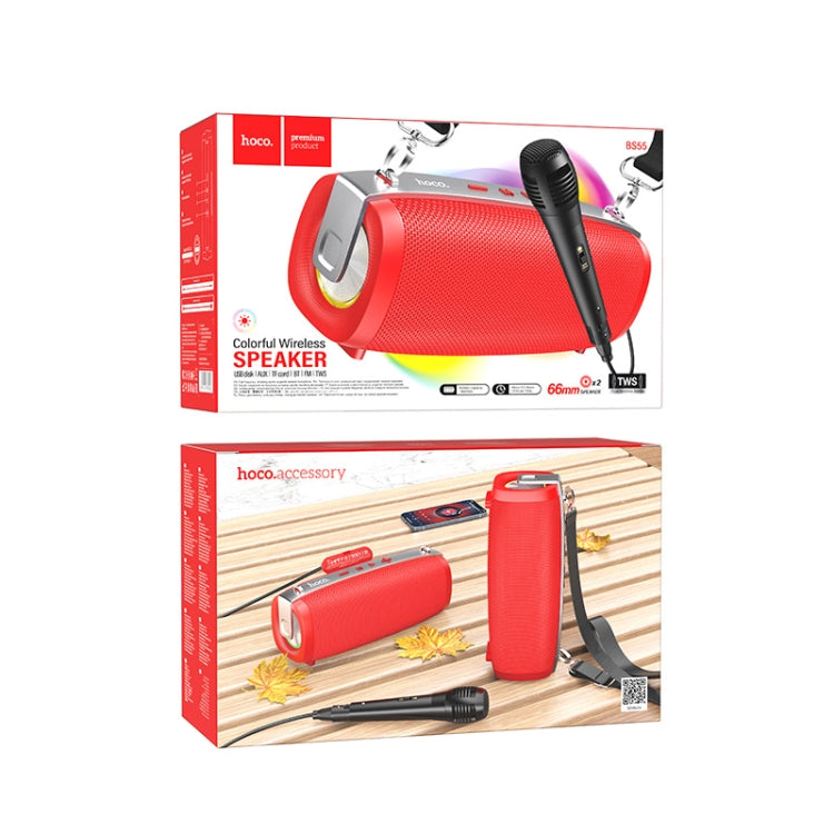 hoco BS55 Gallant Outdoor Wireless Bluetooth Speaker(Red) - Desktop Speaker by hoco | Online Shopping UK | buy2fix