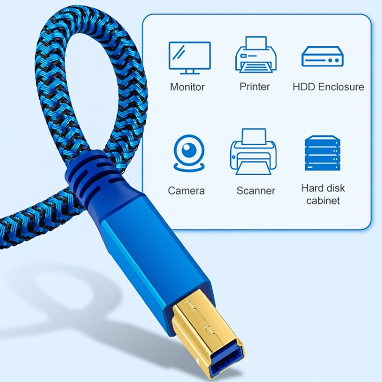 Printer / Hard Disk USB 3.0 A Male to B Male Connector Cable, Length:1m(Blue) - USB 3.0 by buy2fix | Online Shopping UK | buy2fix