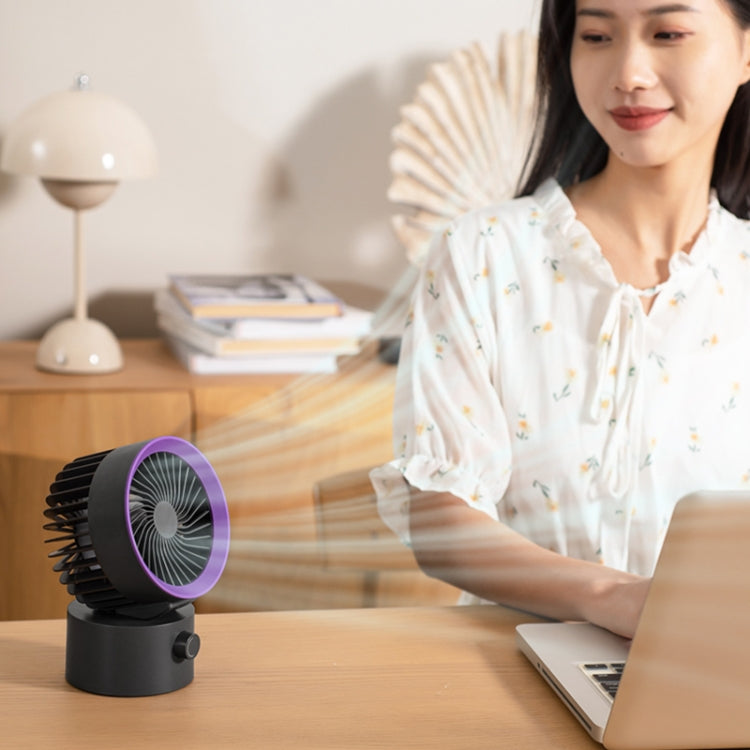 TGVIS LLD-F87 Desktop Circulating Fan Plug-in Version(Grey Purple) - Electric Fans by TGVIS | Online Shopping UK | buy2fix