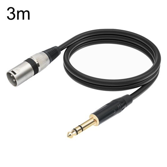 TC145BK55 6.35mm 1/4 TRS Male to XLR 3pin Male Microphone Cable, Length:3m(Black) - Microphone Audio Cable & Connector by buy2fix | Online Shopping UK | buy2fix