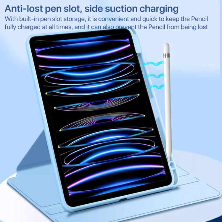 For iPad Air 11 2024 Magnetic Split Leather Smart Tablet Case with Pen Slot(Sky Blue) - iPad Air 11 2024 Cases by buy2fix | Online Shopping UK | buy2fix