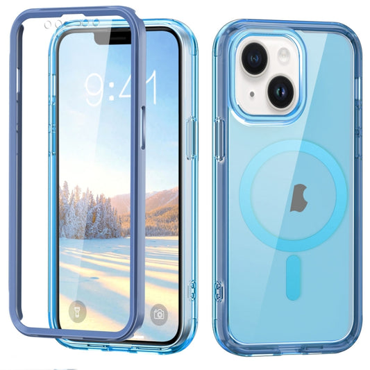 For iPhone 13 Colorful MagSafe Magnetic PC + TPU Phone Case(Blue) - iPhone 13 Cases by buy2fix | Online Shopping UK | buy2fix