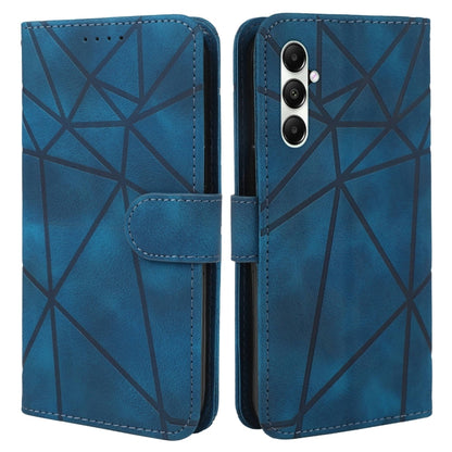 For Samsung Galaxy S24 / S25 5G Skin Feel Geometric Lines Leather Phone Case(Blue) - Galaxy S24 5G Cases by buy2fix | Online Shopping UK | buy2fix