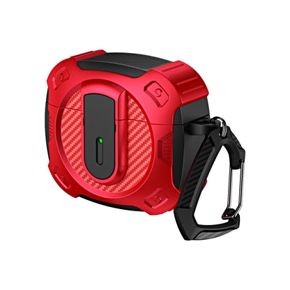 For AirPods 3 Lock Shockproof Bluetooth Earphone Protective Case(Black Red) - For AirPods 3 by buy2fix | Online Shopping UK | buy2fix