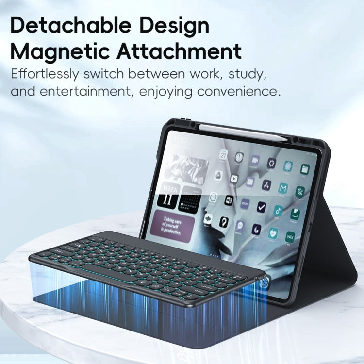 For iPad 10.2 2021 / 2020 / 2019 TOTU PC-1 Smart Control Magnetic Keyboard Leather Case(Black) - For iPad Pro by TOTUDESIGN | Online Shopping UK | buy2fix