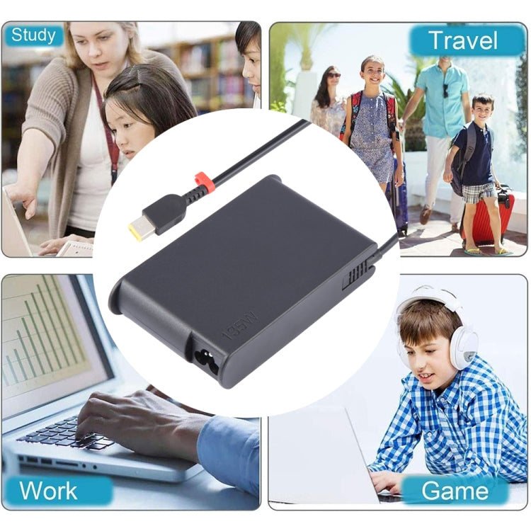 135W 20V 6.75A Laptop Notebook Power Adapter For Lenovo Big Square USB, Plug:EU Plug - For Lenovo by buy2fix | Online Shopping UK | buy2fix