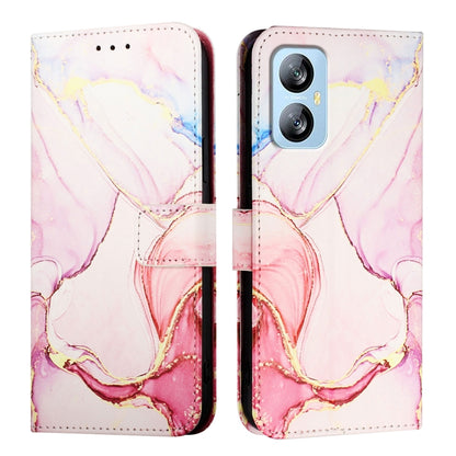 For Blackview A52 PT003 Marble Pattern Flip Leather Phone Case(Rose Gold) - More Brand by buy2fix | Online Shopping UK | buy2fix