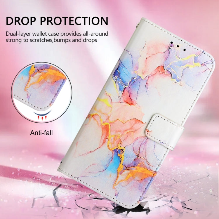 For Blackview Wave 6C PT003 Marble Pattern Flip Leather Phone Case(Galaxy Marble White) - More Brand by buy2fix | Online Shopping UK | buy2fix