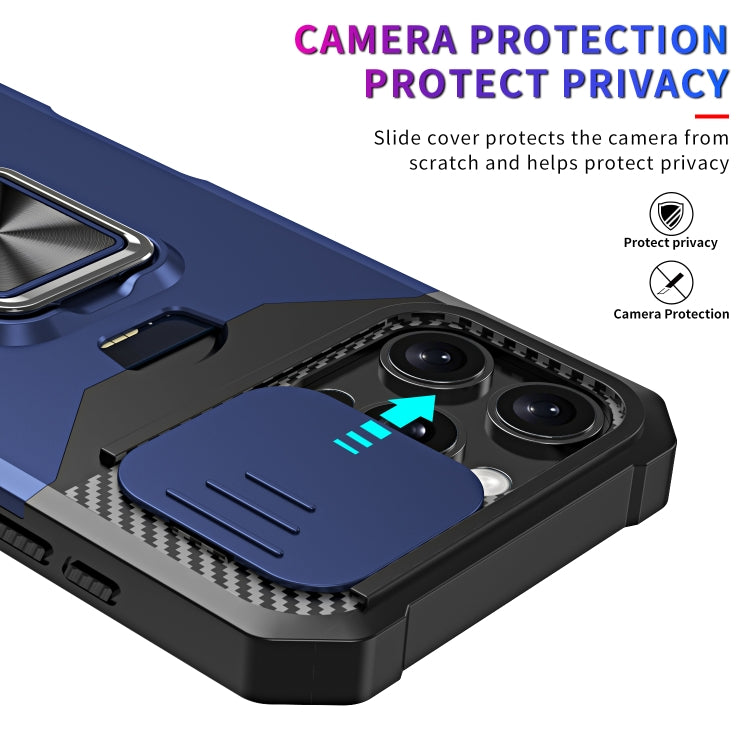 For iPhone 16 Pro Camera Shield Card Slot PC+TPU Phone Case(Rose Gold) - iPhone 16 Pro Cases by buy2fix | Online Shopping UK | buy2fix