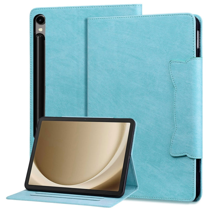 For Samsung Galaxy Tab S9 FE / S9 / S8 / S7 Cat Buckle Leather Smart Tablet Case(Sky Blue) - Galaxy Tab S9 Cases by buy2fix | Online Shopping UK | buy2fix