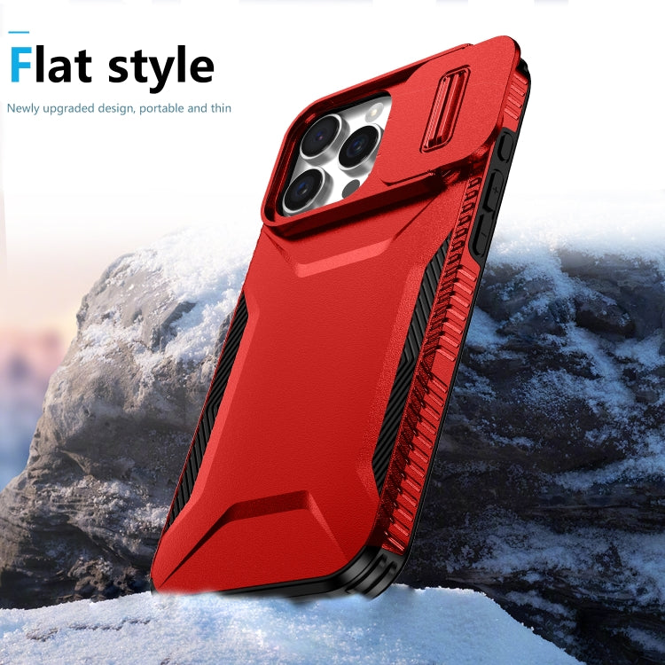 For iPhone 16 Pro Sliding Camshield Phone Case(Red) - iPhone 16 Pro Cases by buy2fix | Online Shopping UK | buy2fix