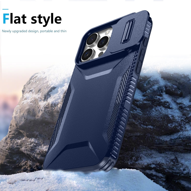 For iPhone 16 Pro Sliding Camshield Phone Case(Blue) - iPhone 16 Pro Cases by buy2fix | Online Shopping UK | buy2fix