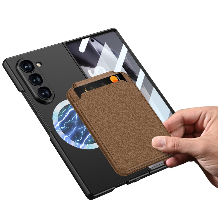 For Samsung Galaxy Z Fold6 GKK Integrated Magsafe Detachable Card Slot Phone Case(Black) - Galaxy Z Fold6 5G Cases by GKK | Online Shopping UK | buy2fix