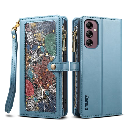 For Samsung Galaxy S24 FE 5G ESEBLE Star Series Lanyard Zipper Wallet RFID Leather Case(Blue) - Galaxy S24 FE 5G Cases by ESEBLE | Online Shopping UK | buy2fix