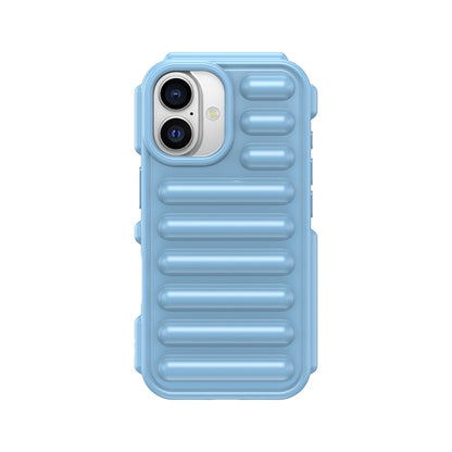 For iPhone 16 Capsule Series Candy Color TPU Phone Case(Blue) - iPhone 16 Cases by buy2fix | Online Shopping UK | buy2fix