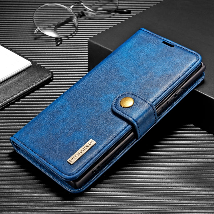 For Samsung Galaxy Note20 Ultra DG.MING Crazy Horse Texture Flip Detachable Magnetic Leather Case with Holder & Card Slots & Wallet (Blue) - Galaxy Note20 Ultra Cases by DG.MING | Online Shopping UK | buy2fix