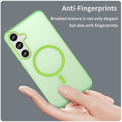 For Samsung Galaxy S24+ 5G MagSafe Frosted Translucent TPU + PC Full Coverage Phone Case(Green) - Galaxy S24+ 5G Cases by buy2fix | Online Shopping UK | buy2fix