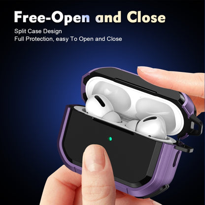 For AirPods 3 Armor TPU + PC Earbuds Box Protective Case with Metal Buckle(Dark Blue) - For AirPods 3 by buy2fix | Online Shopping UK | buy2fix