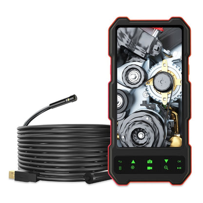 T21 4.5 inch IPS Color Screen 7.9mm Dual Camera Split Hard Cable Industrial Endoscope, Length:10m(Black Red) -  by buy2fix | Online Shopping UK | buy2fix