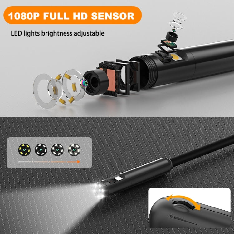 Y15 7.9mm Triple Camera WiFi Connected Hard Cable HD Industrial Endoscope, Length:3.5m(Black) -  by buy2fix | Online Shopping UK | buy2fix