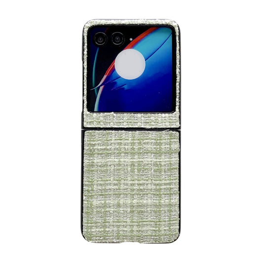 For Motorola Razr 50 Fabric Folding PC Phone Case(Green) - Motorola Cases by buy2fix | Online Shopping UK | buy2fix