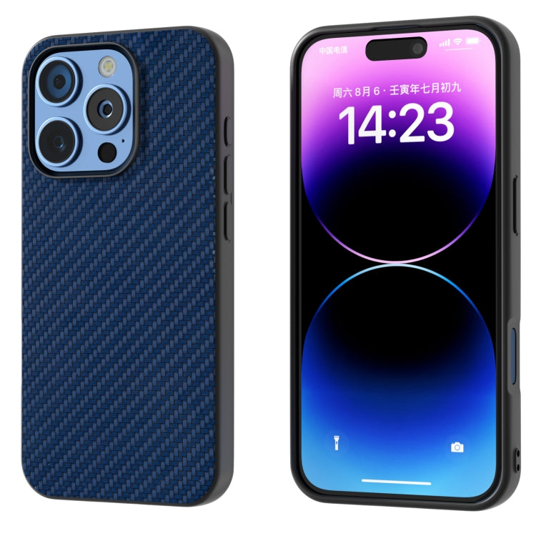 For iPhone 16 Pro Max Carbon Fiber Texture Protective Phone Case(Dark Blue) - iPhone 16 Pro Max Cases by buy2fix | Online Shopping UK | buy2fix