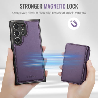 For Samsung Galaxy S23 Ultra 5G JEEHOOD J05 Business Magnetic Style RFID Leather Phone Case(Purple) - Galaxy S23 Ultra 5G Cases by JEEHOOD | Online Shopping UK | buy2fix