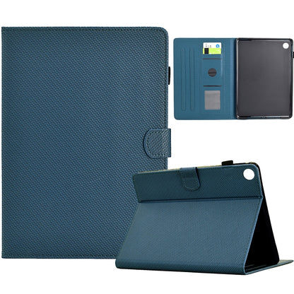 For Samsung Galaxy Tab A8 10.5 2021 Solid Color Fiber Texture Smart Tablet Leather Case(Royal Blue) - Other Galaxy Tab PC by buy2fix | Online Shopping UK | buy2fix