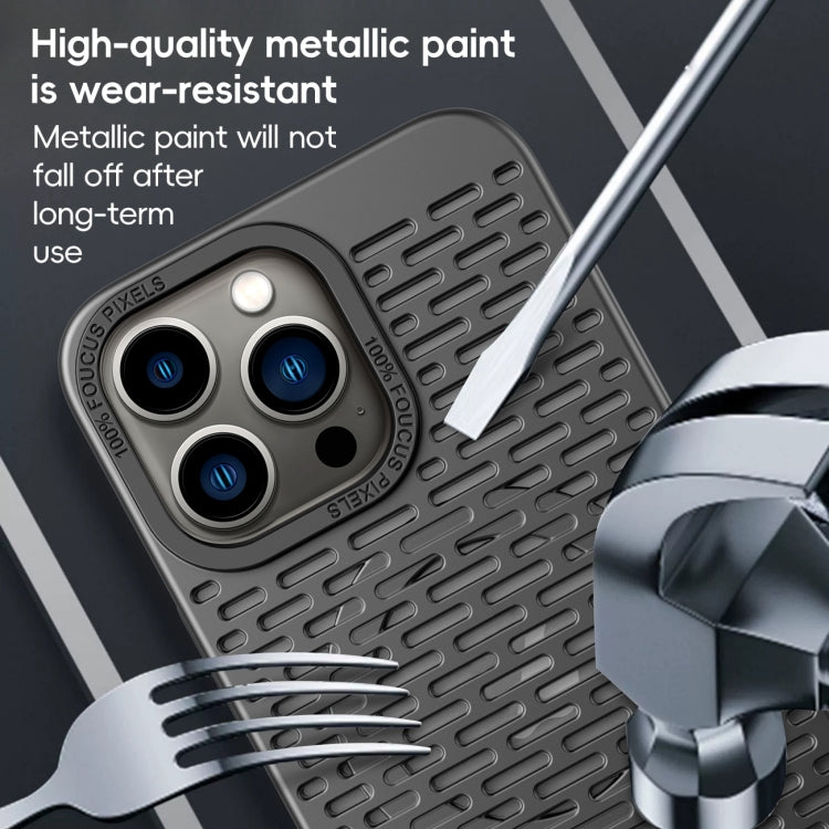 For iPhone 15 Pro Max Hollow Cooling MagSafe Phone Case(Silver) - iPhone 15 Pro Max Cases by buy2fix | Online Shopping UK | buy2fix