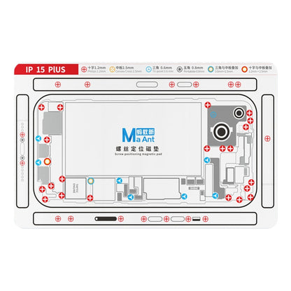 For iPhone 15 Plus MaAnt Double-sided Screw Positioning Flexible Soft Magnetic Pad - Magnetic Screws Mat by buy2fix | Online Shopping UK | buy2fix