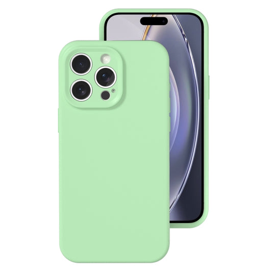 For iPhone 16 Pro Max Precise Hole Liquid Silicone Jelly Color Full Coverage Phone Case(Mint Green) - iPhone 16 Pro Max Cases by buy2fix | Online Shopping UK | buy2fix