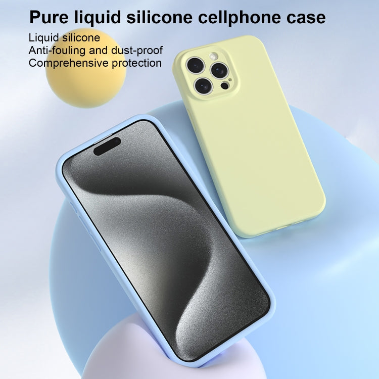 For iPhone 16 Pro Max Precise Hole Liquid Silicone Jelly Color Full Coverage Phone Case(Mint Green) - iPhone 16 Pro Max Cases by buy2fix | Online Shopping UK | buy2fix