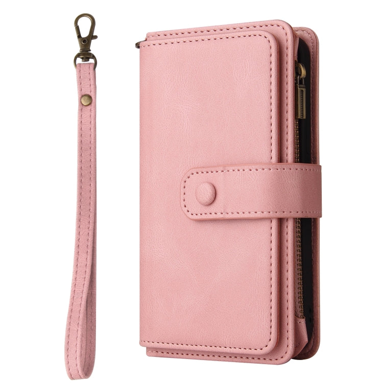 For Xiaomi 14T Skin Feel Multi Card Slots Zipper Wallet Leather Phone Case(Pink) - 14T Cases by buy2fix | Online Shopping UK | buy2fix