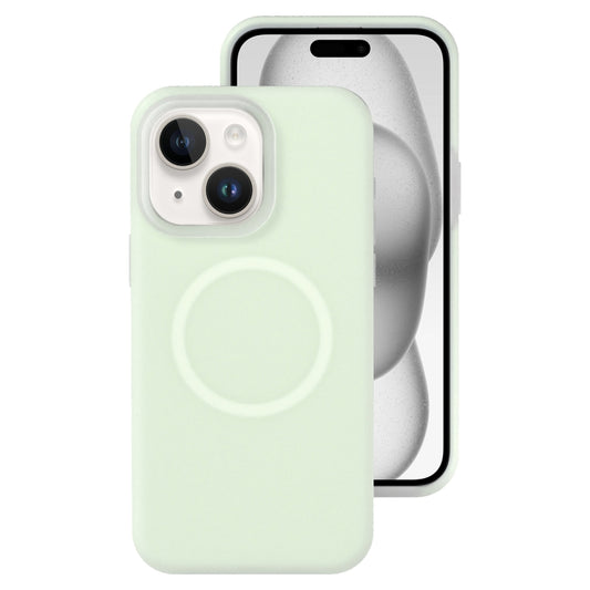 For iPhone 15 Plus Jelly Liquid Silicone MagSafe Magnetic Phone Case(Mint Mambo) - iPhone 15 Plus Cases by buy2fix | Online Shopping UK | buy2fix