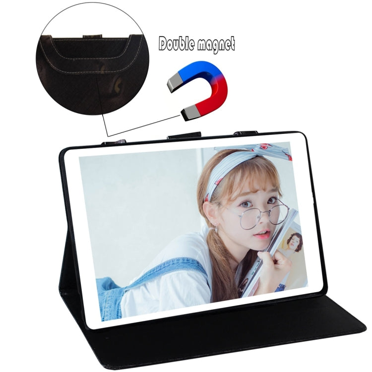 For Samsung Galaxy Tab S7 T870 (2020) 3D Colored Drawing Horizontal Flip Leather Case with Holder & Card Slot & Wallet & Handle(Mysterious Cat) - Other Galaxy Tab PC by buy2fix | Online Shopping UK | buy2fix