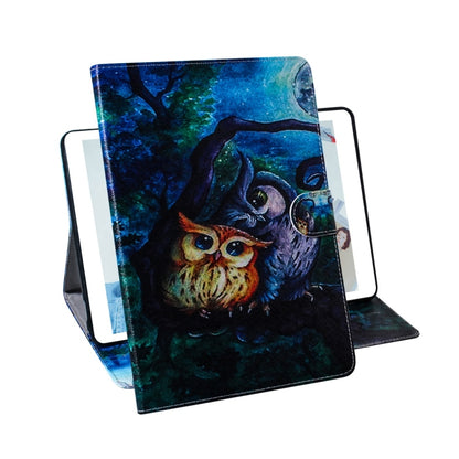 For Samsung Galaxy Tab S7 T870 (2020) 3D Colored Drawing Horizontal Flip Leather Case with Holder & Card Slot & Wallet(Oil Painting Owl) - Other Galaxy Tab PC by buy2fix | Online Shopping UK | buy2fix