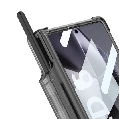 For Samsung Galaxy Z Fold6 GKK Integrated Airbag Hinge Full Coverage Phone Case with Holder / Pen Box, Not Included Pen(Transparent) - Galaxy Z Fold6 5G Cases by GKK | Online Shopping UK | buy2fix