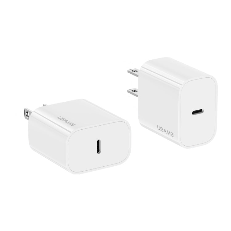 USAMS CC228 20W Fast Charging Charger Set, USB-C / Type-C to 8 Pin(US Plug) - Multifunction Charger by USAMS | Online Shopping UK | buy2fix