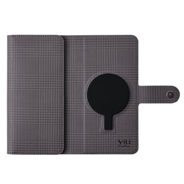 For Samsung Galaxy S24 5G ViLi GHA-C Series RFID MagSafe Magnetic Flip Leather Phone Case(Grey) - Galaxy S24 5G Cases by ViLi | Online Shopping UK | buy2fix